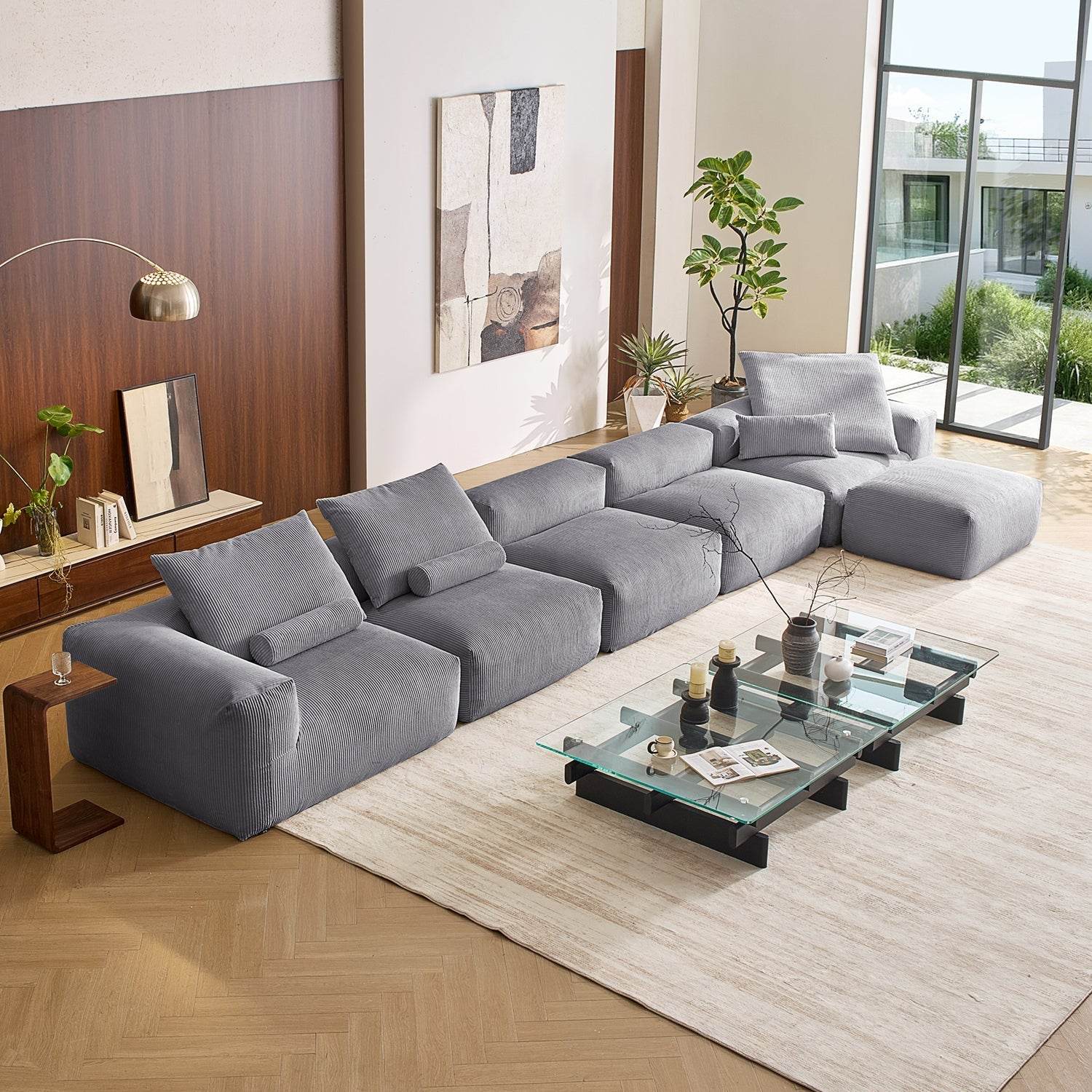 Mellow Sectional with Ottoman - Valyouweho