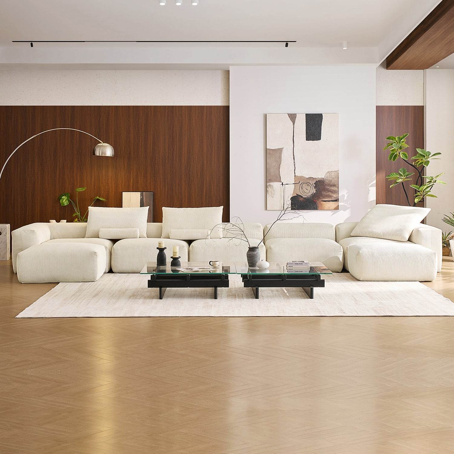 Mellow U Sectional with Ottoman - Valyouweho