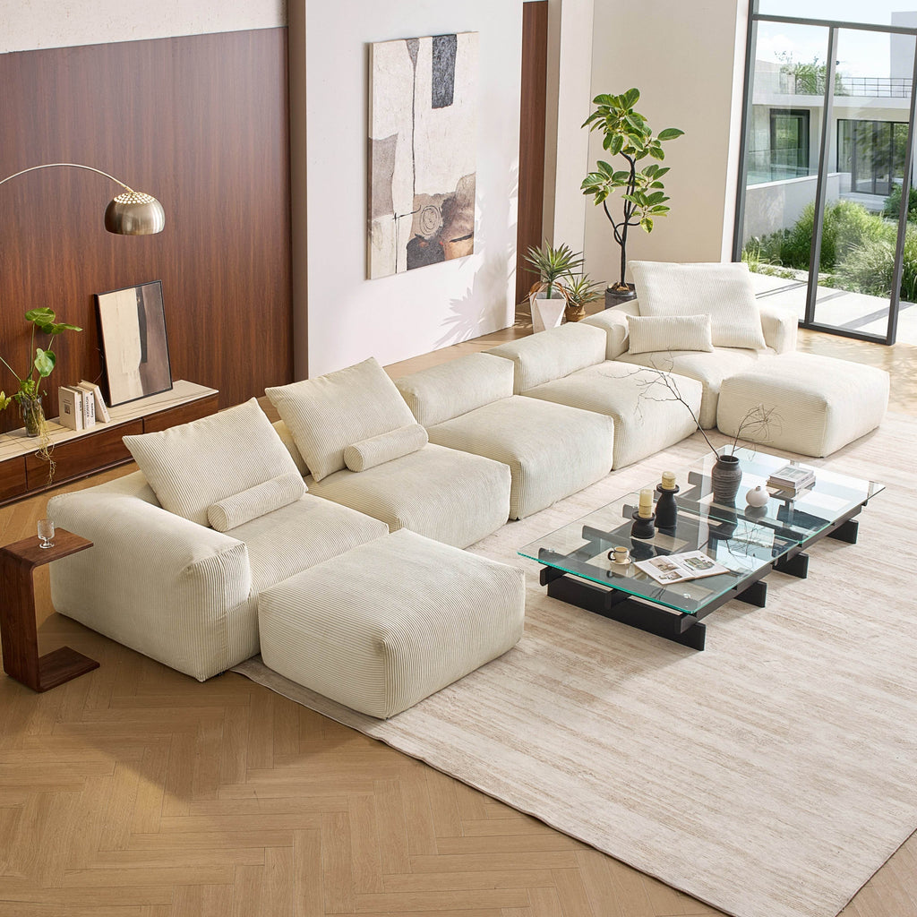 Mellow U Sectional with Ottoman - Valyouweho