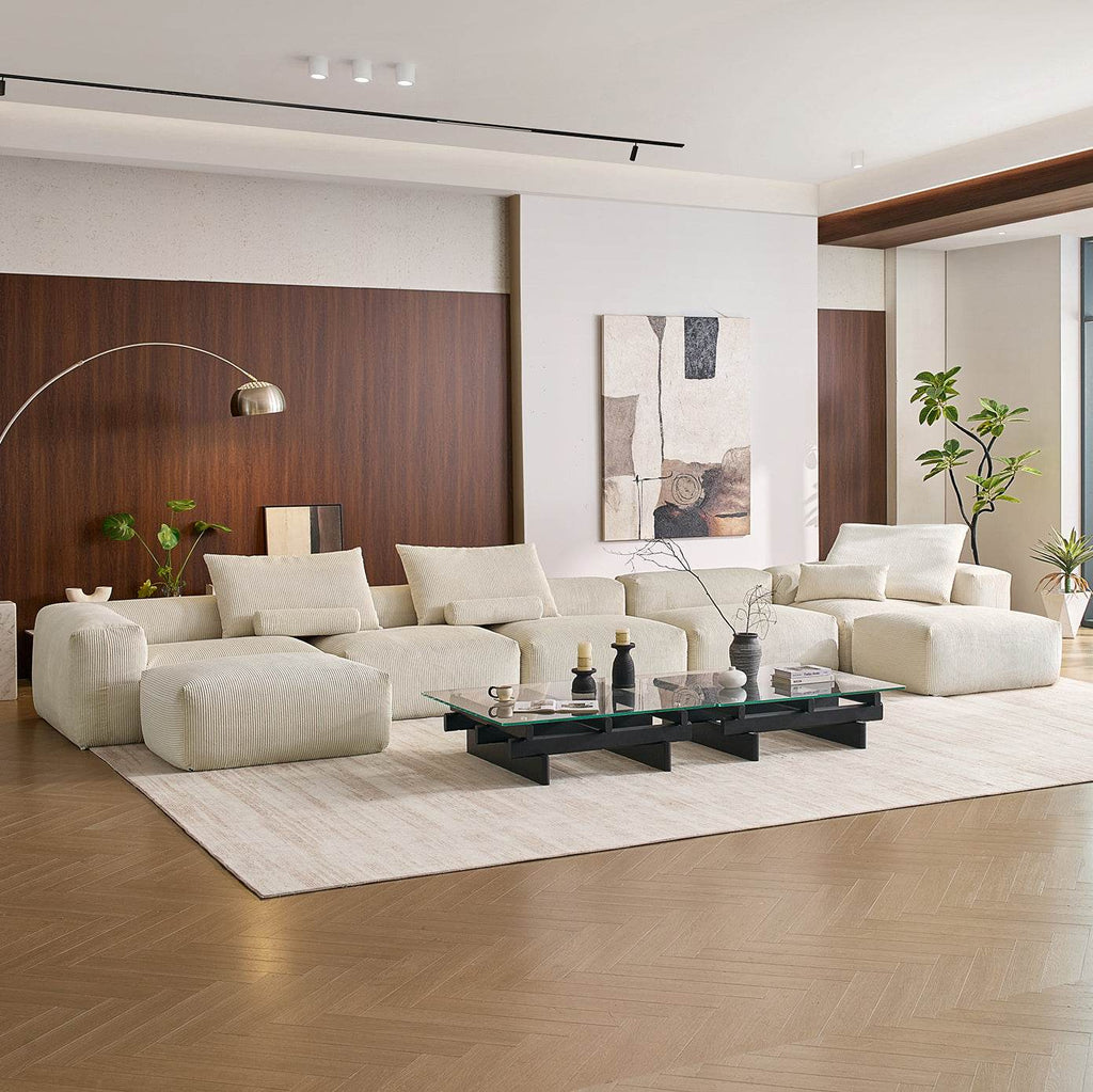 Mellow U Sectional with Ottoman - Valyouweho