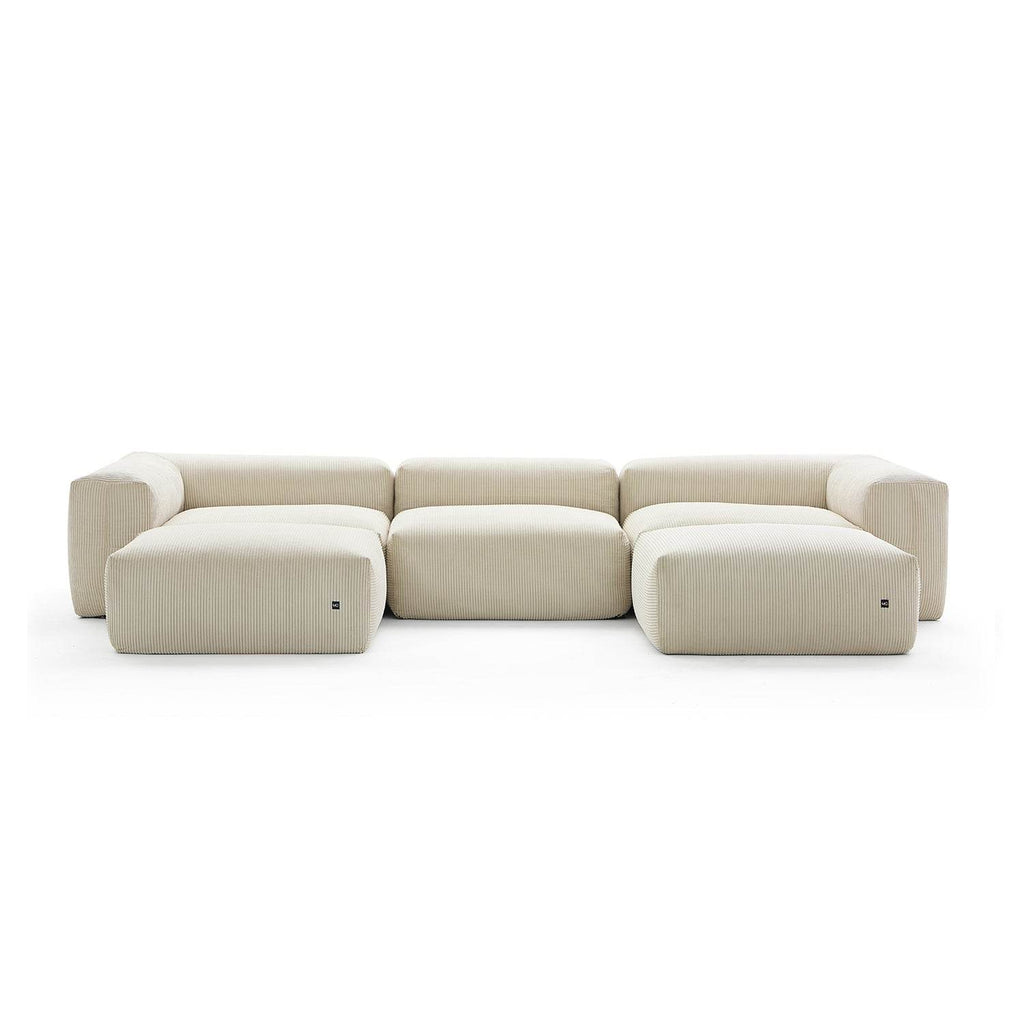 Mellow U Sectional with Ottoman - Valyouweho