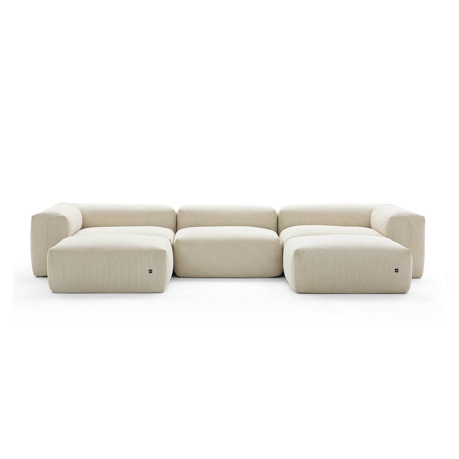 Mellow U Sectional with Ottoman - Valyouweho