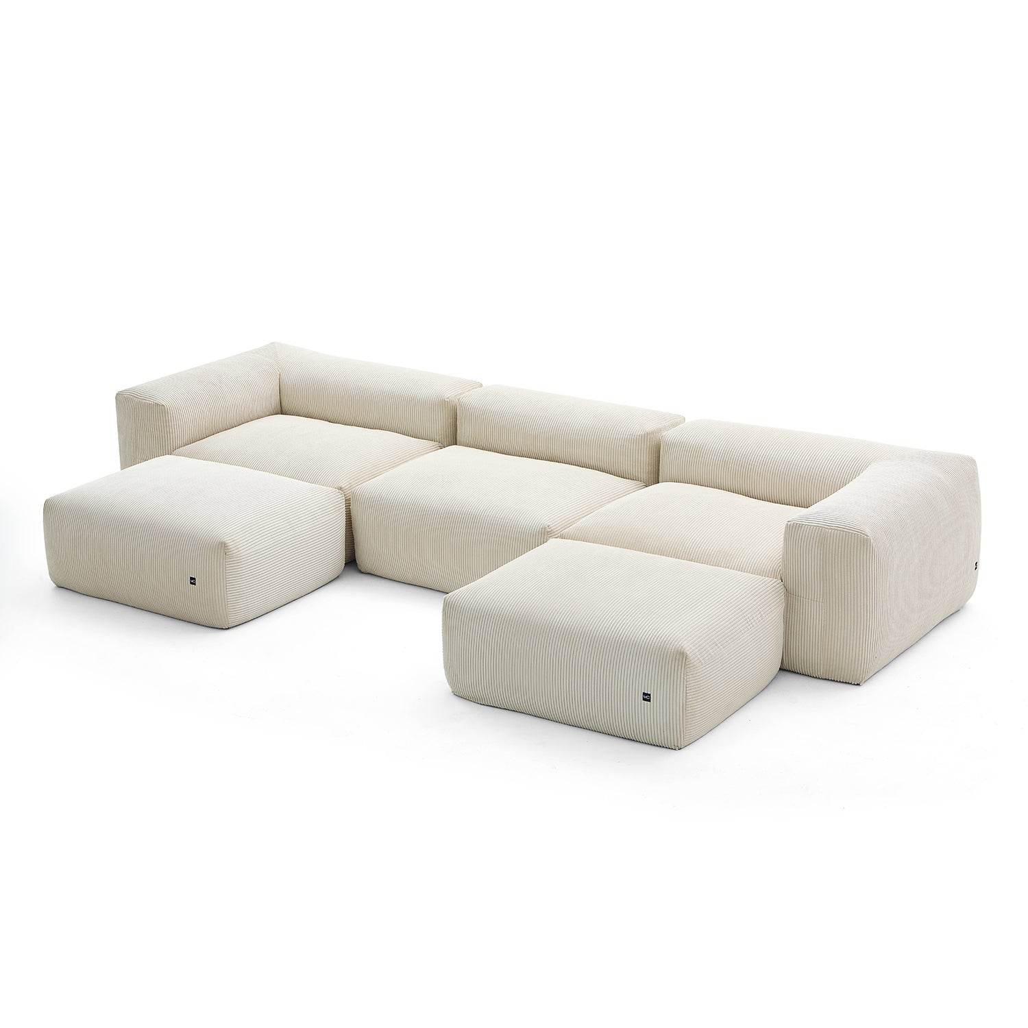 Mellow U Sectional with Ottoman - Valyouweho