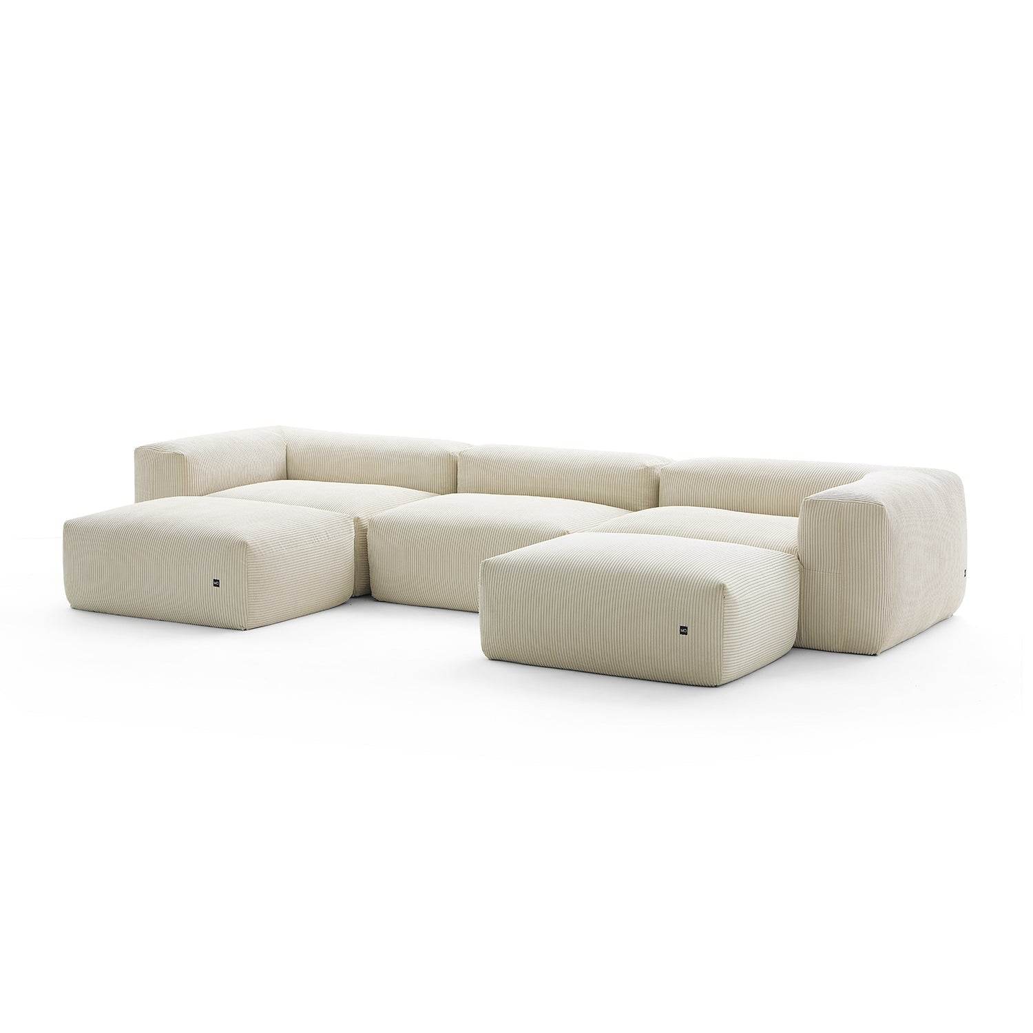 Mellow U Sectional with Ottoman - Valyouweho