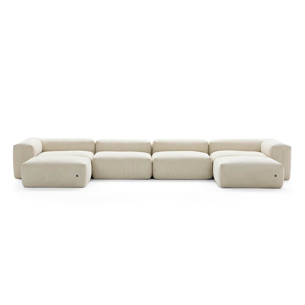 Mellow U Sectional with Ottoman - Valyouweho