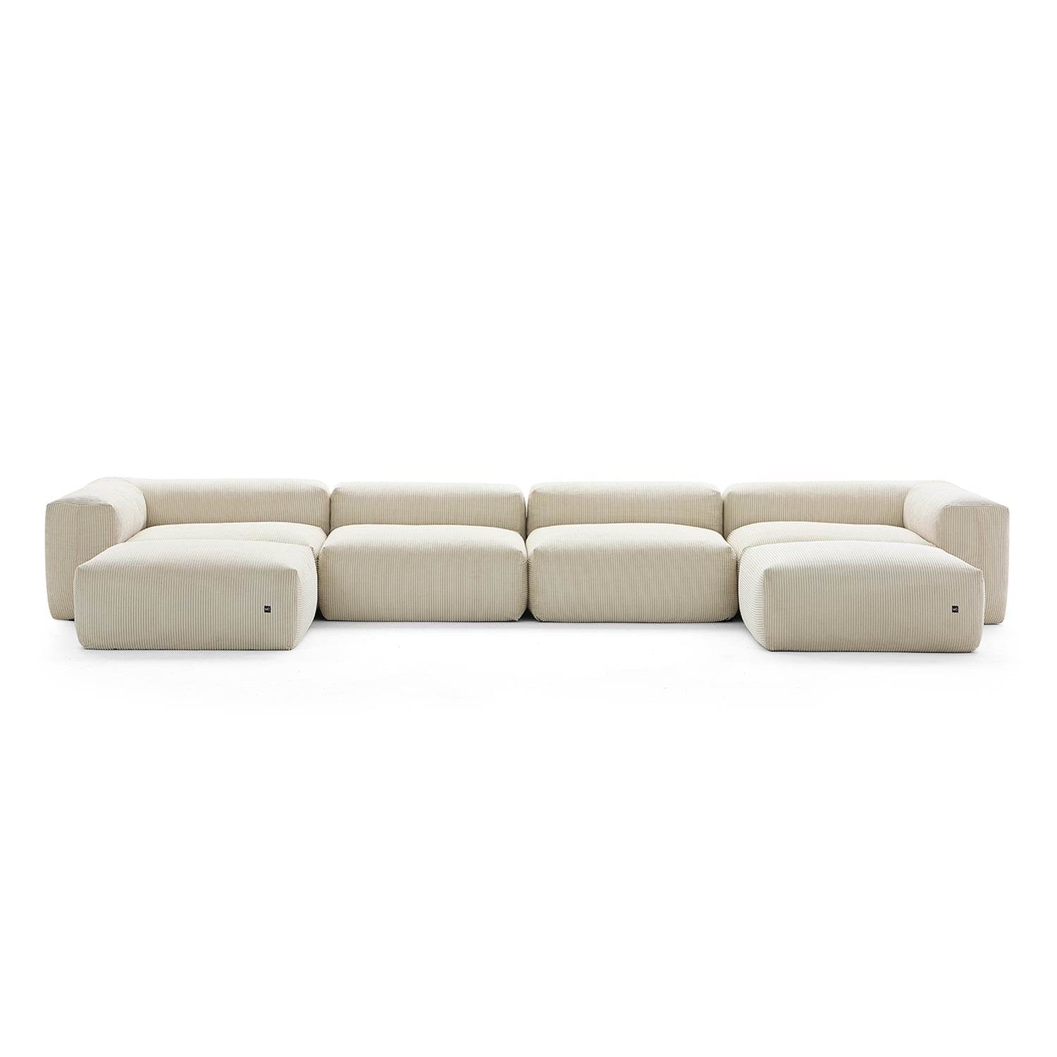 Mellow U Sectional with Ottoman - Valyouweho
