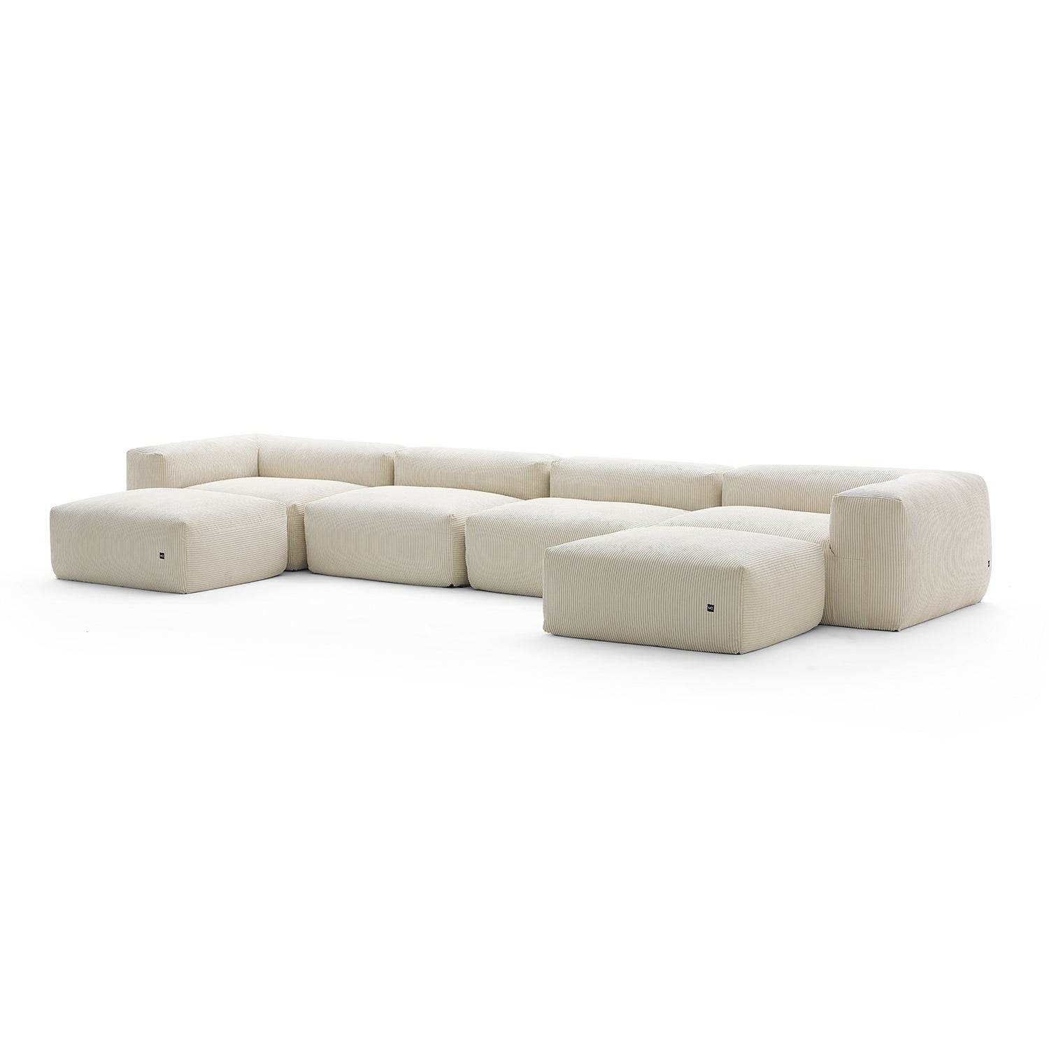 Mellow U Sectional with Ottoman - Valyouweho