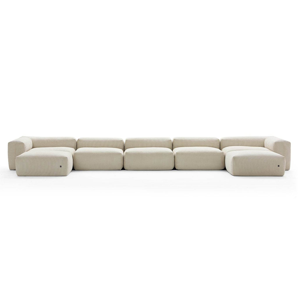Mellow U Sectional with Ottoman - Valyouweho