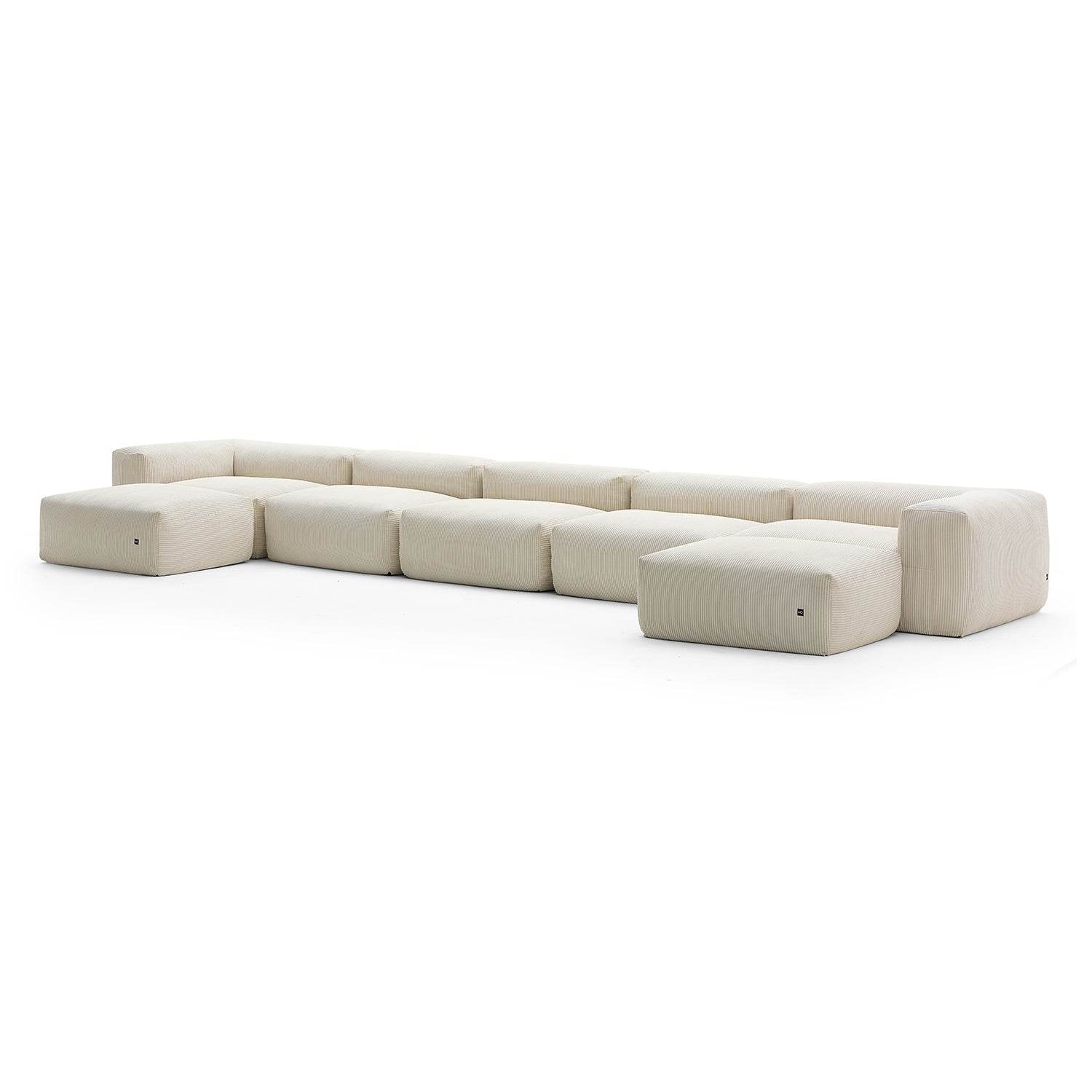 Mellow U Sectional with Ottoman - Valyouweho