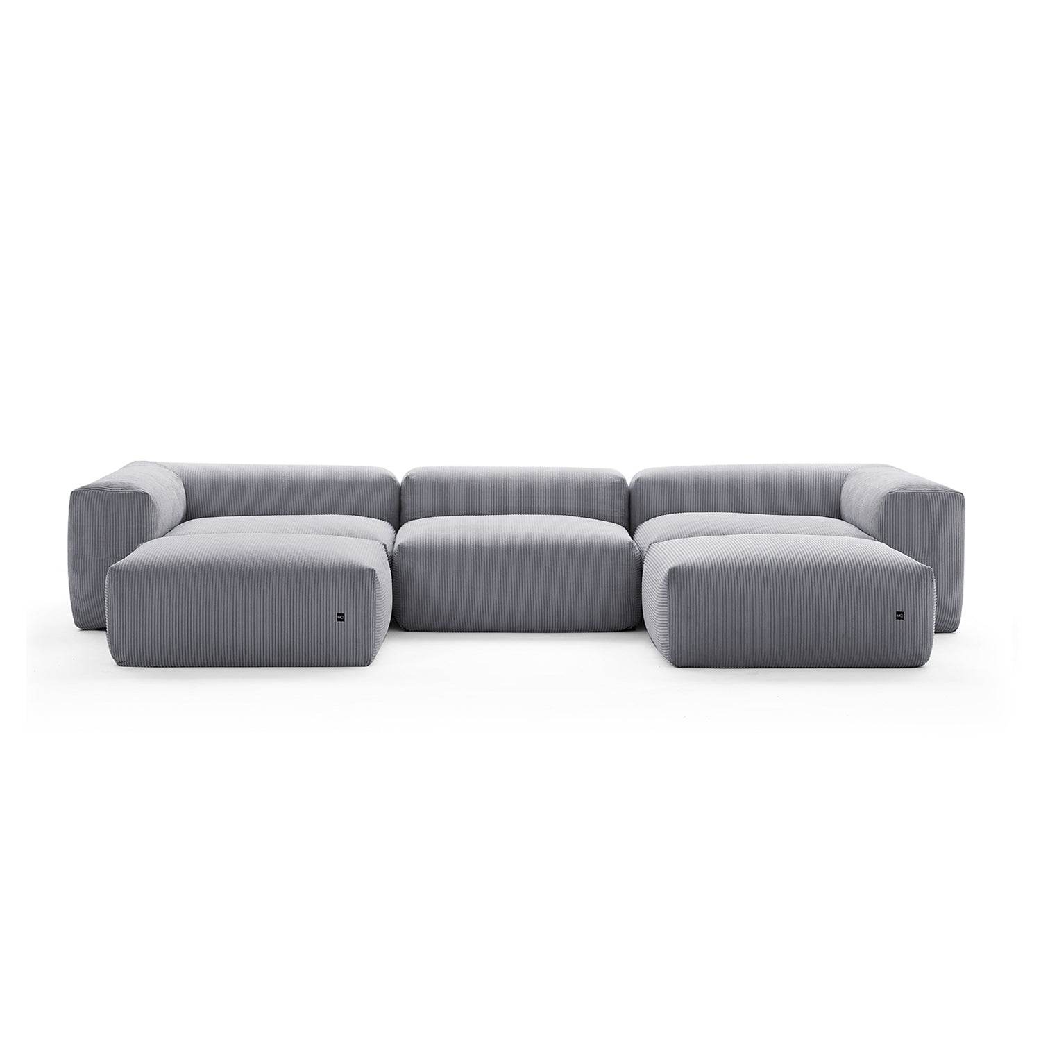 Mellow U Sectional with Ottoman - Valyouweho