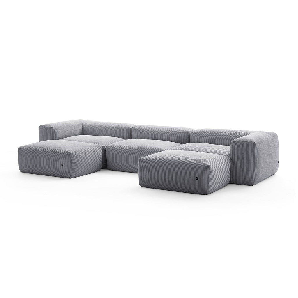 Mellow U Sectional with Ottoman - Valyouweho