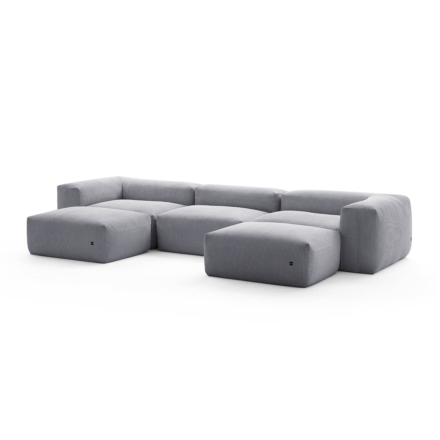 Mellow U Sectional with Ottoman - Valyouweho