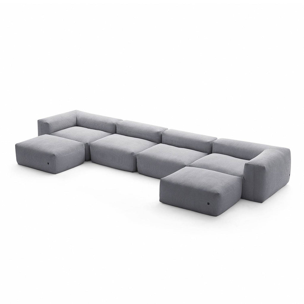 Mellow U Sectional with Ottoman - Valyouweho