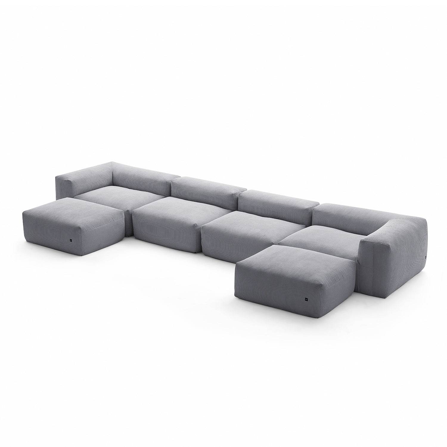 Mellow U Sectional with Ottoman - Valyouweho
