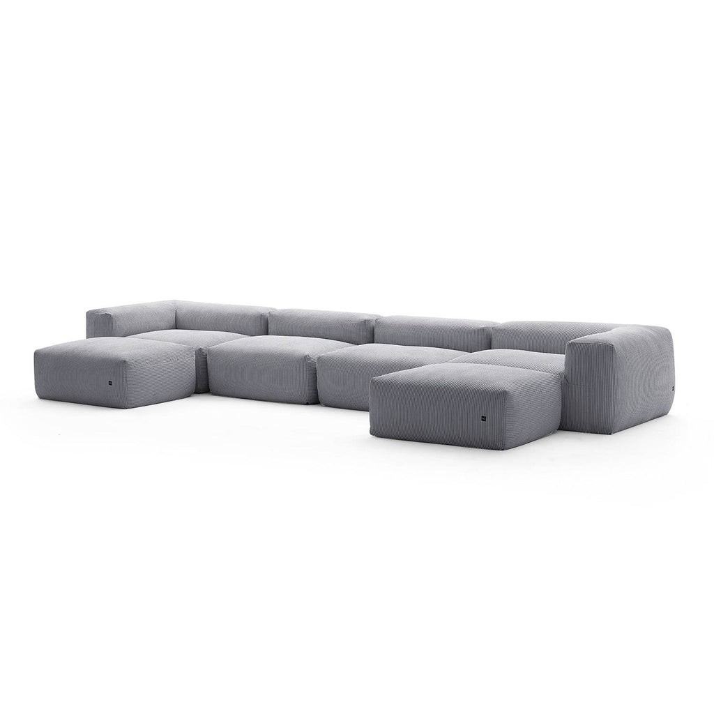 Mellow U Sectional with Ottoman - Valyouweho