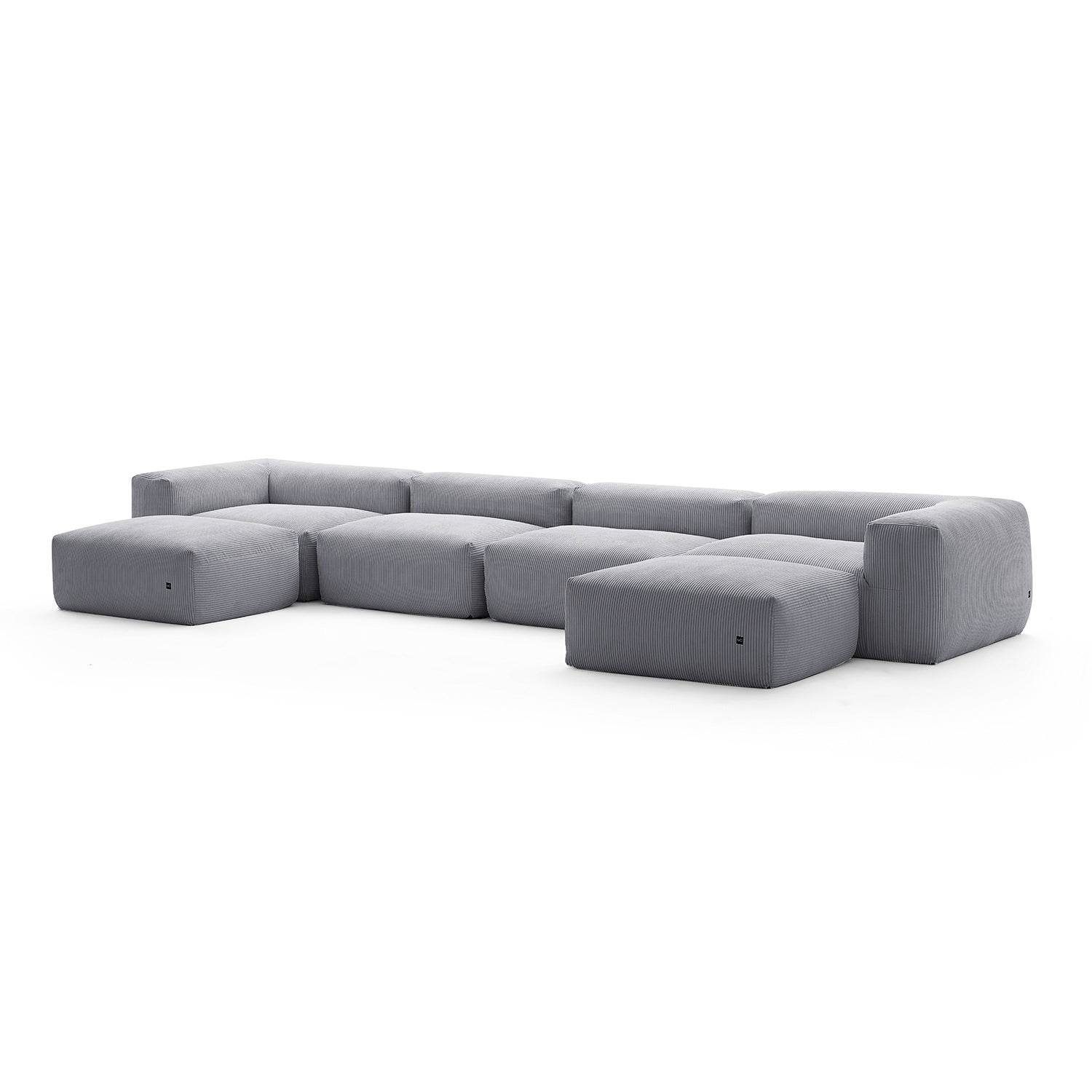 Mellow U Sectional with Ottoman - Valyouweho