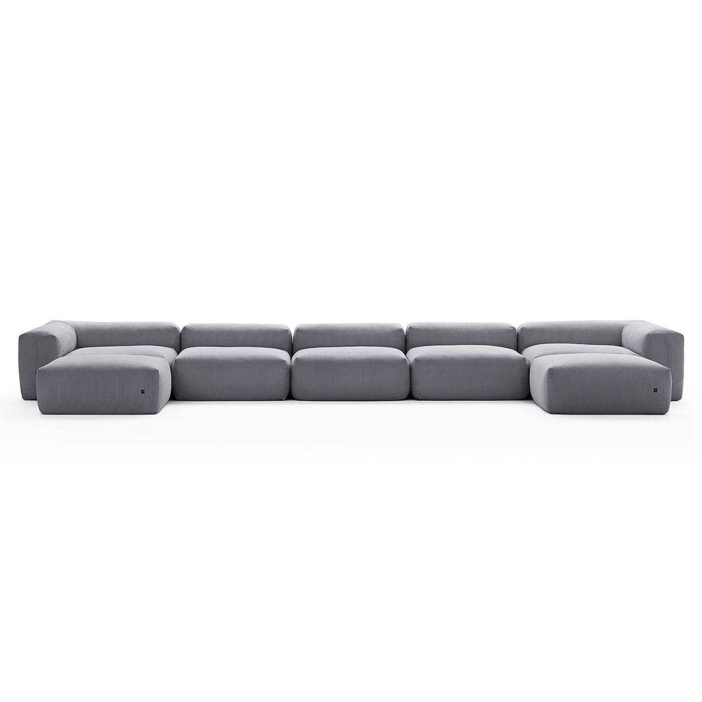 Mellow U Sectional with Ottoman - Valyouweho