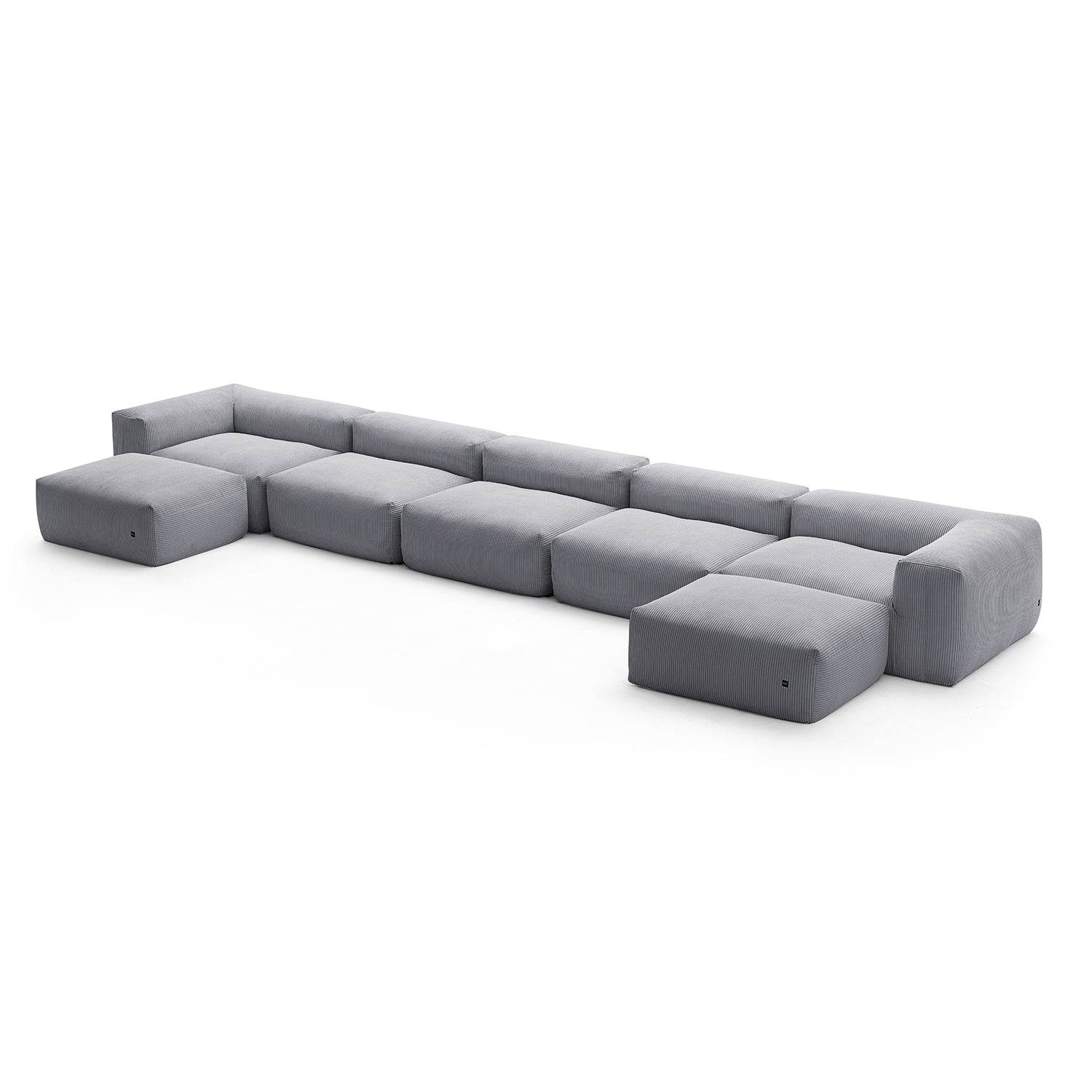 Mellow U Sectional with Ottoman - Valyouweho