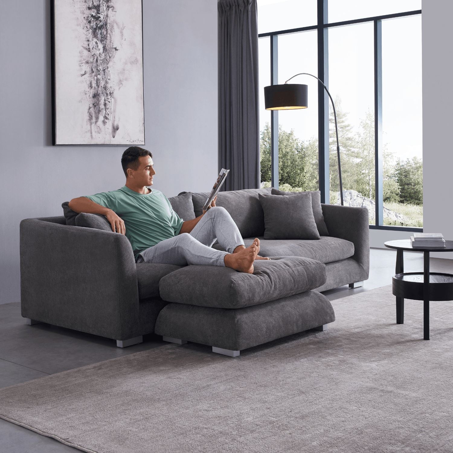 Feathers Sofa + Ottoman - Valyou