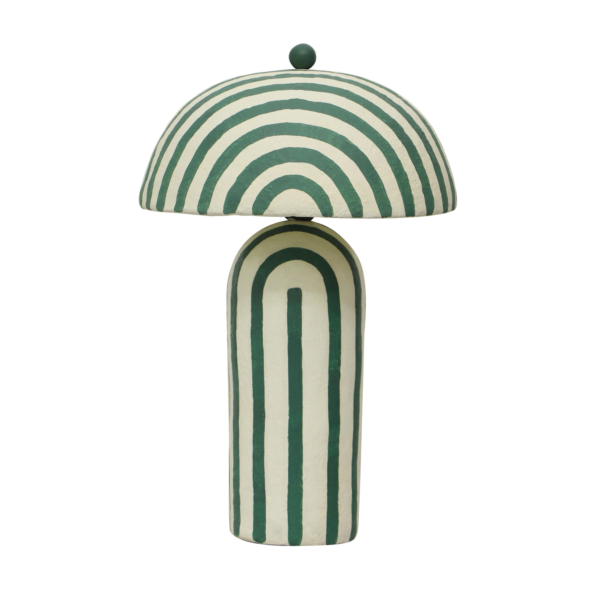 Maiori Striped Papier Mache Table Lamp