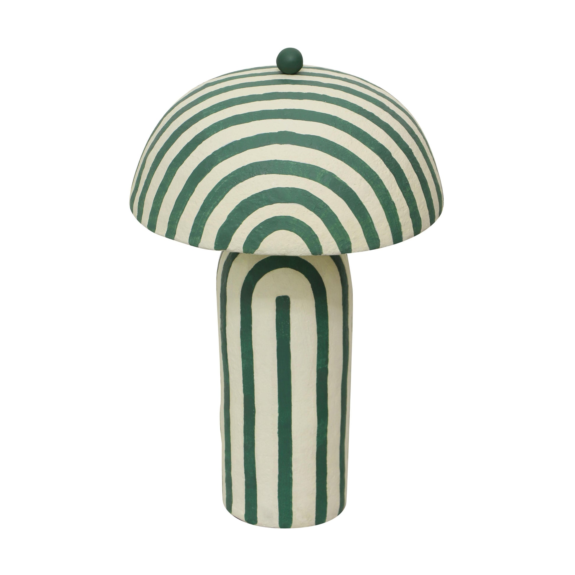 Maiori Striped Papier Mache Table Lamp