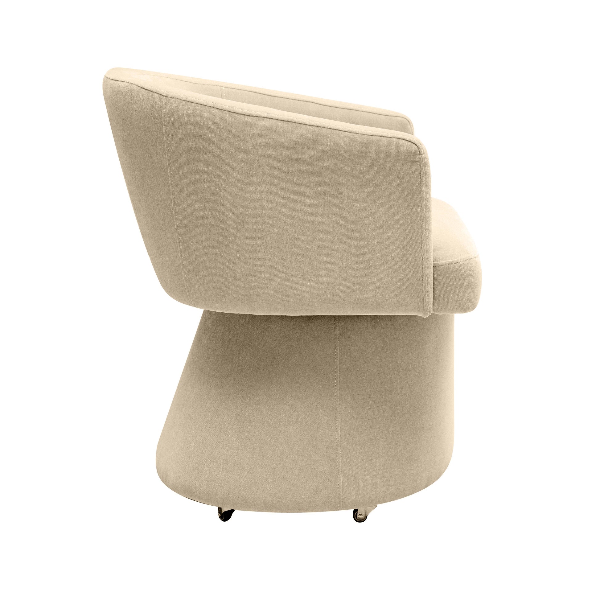Kristen Upcycled Chenille Rolling Desk Chair