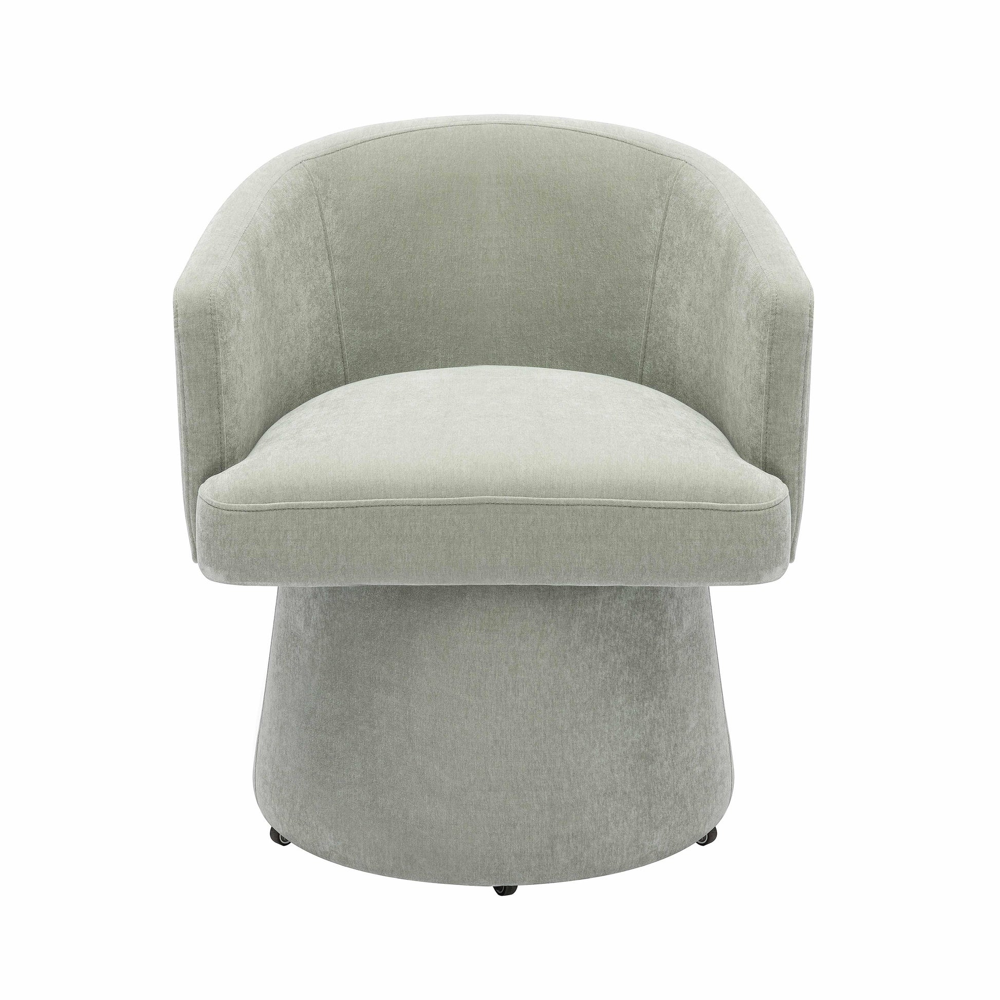 Kristen Upcycled Chenille Rolling Desk Chair