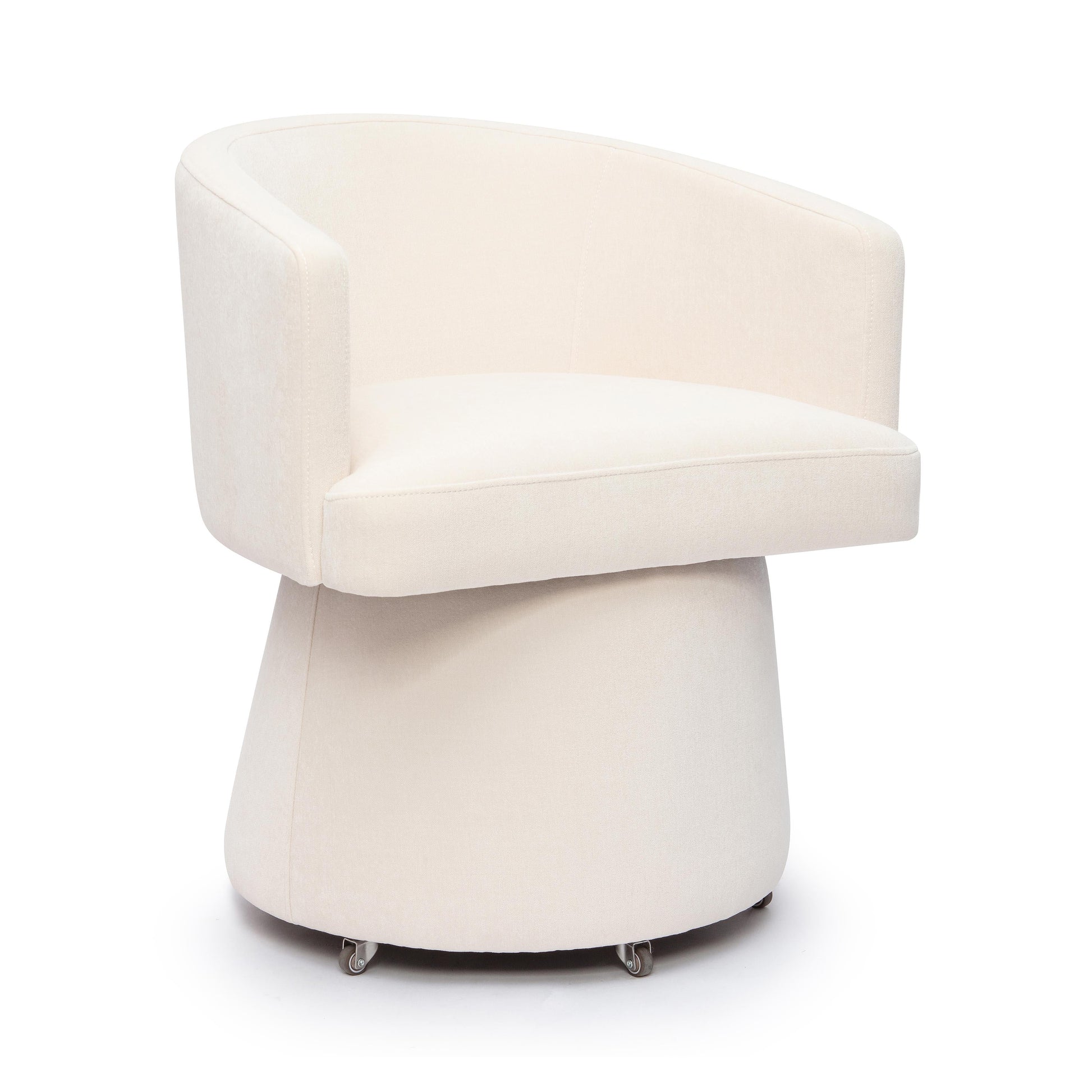 Kristen Upcycled Chenille Rolling Desk Chair