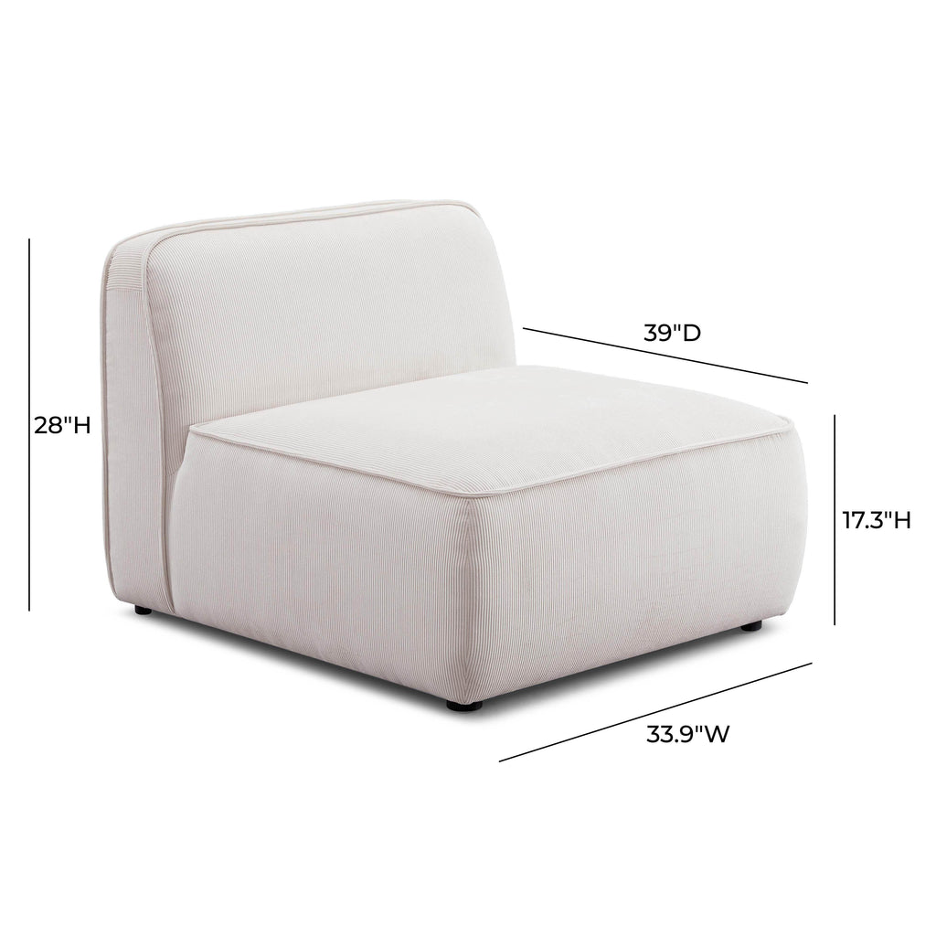 Travie Modular Armless Chair - Valyouweho