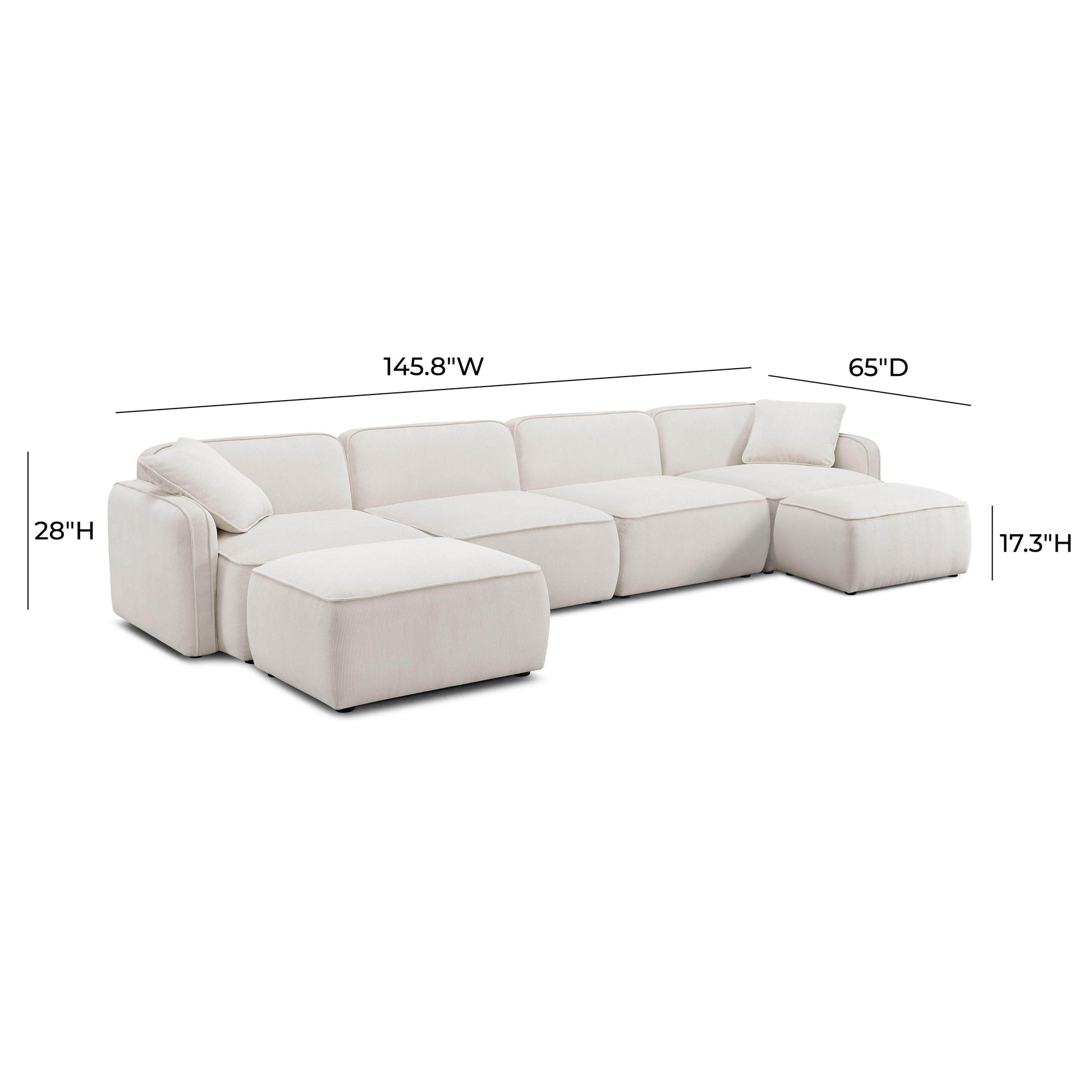 Travie Modular U-Sectional - Valyouweho