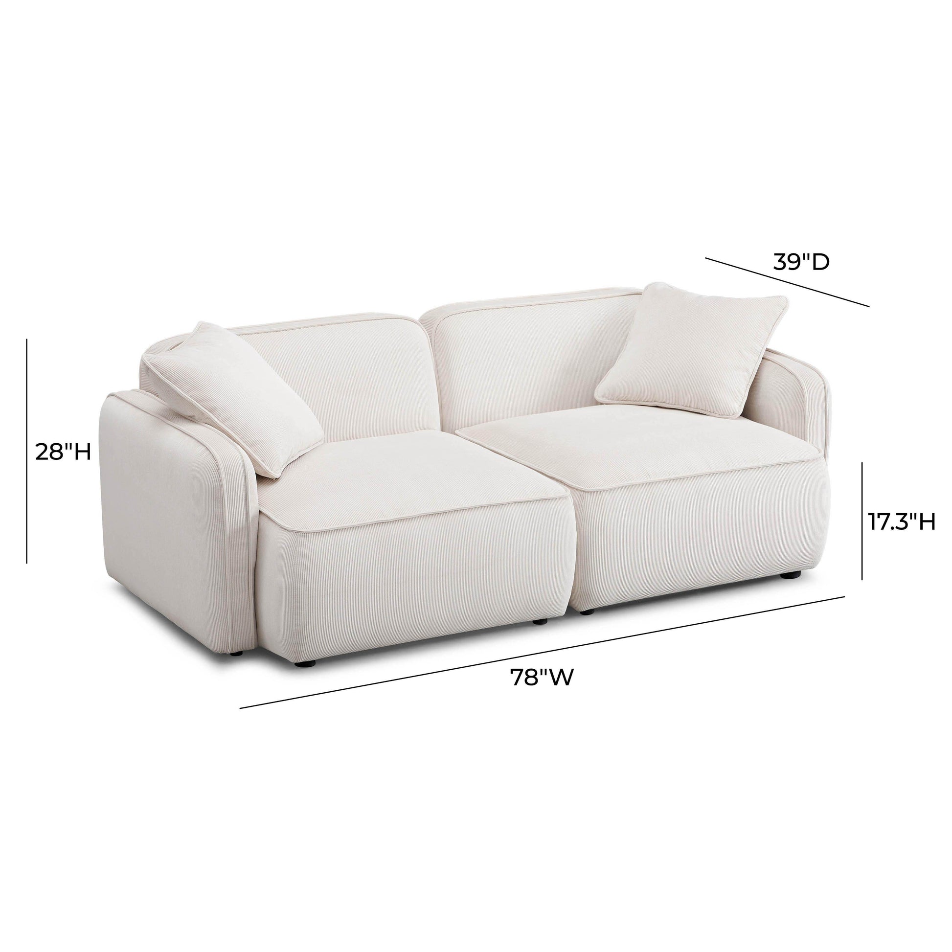 Travie Modular Loveseat - Valyouweho