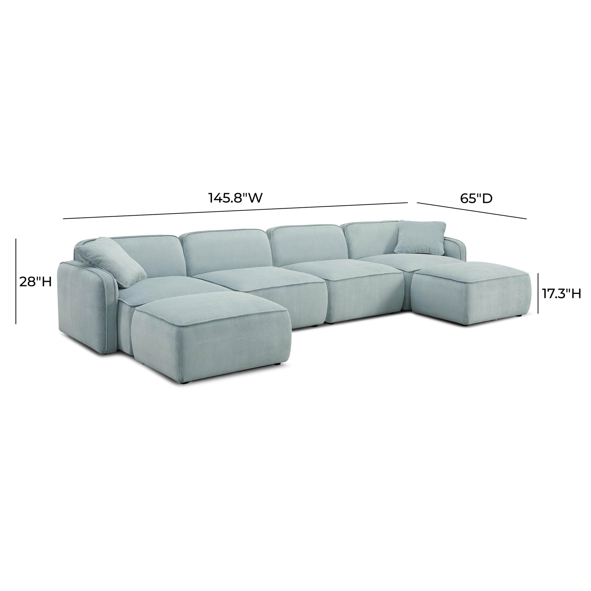 Travie Modular U-Sectional - Valyouweho