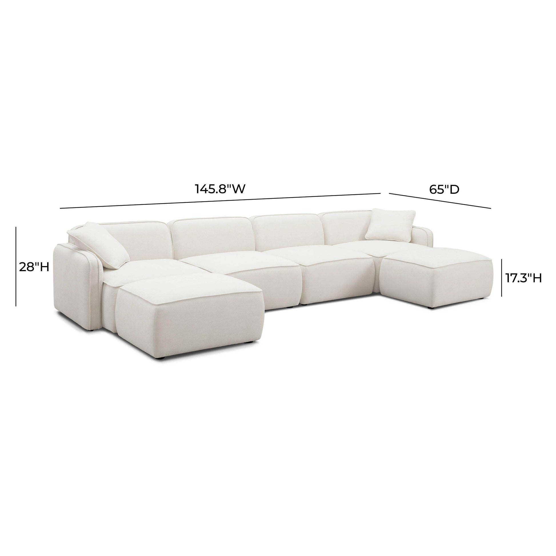 Travie Modular U-Sectional - Valyouweho