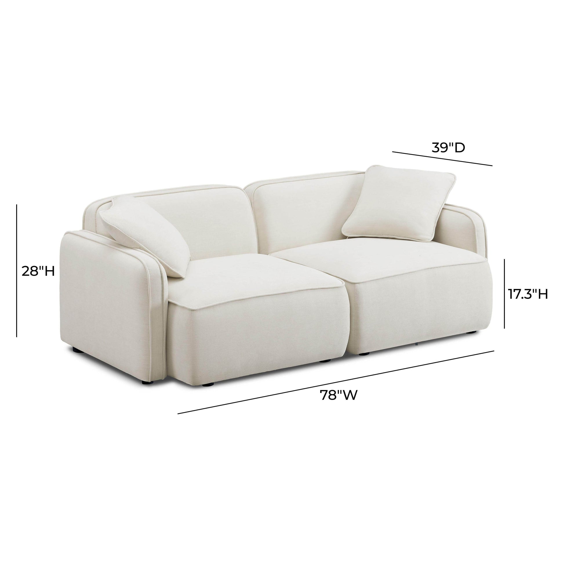 Travie Modular Loveseat - Valyouweho