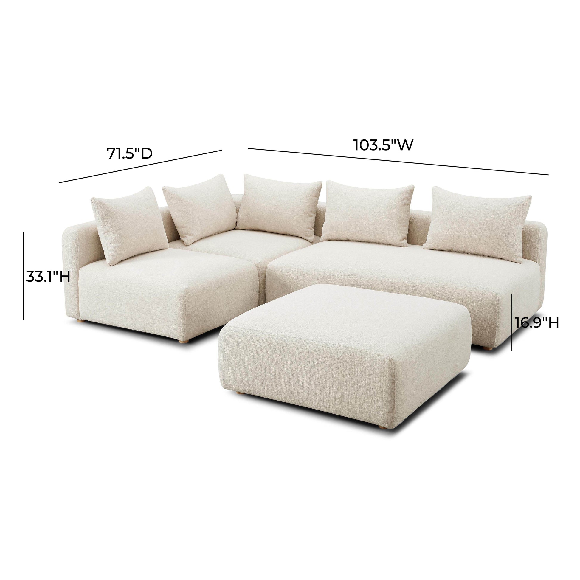 Hangover Chaise Sectional - Valyouweho
