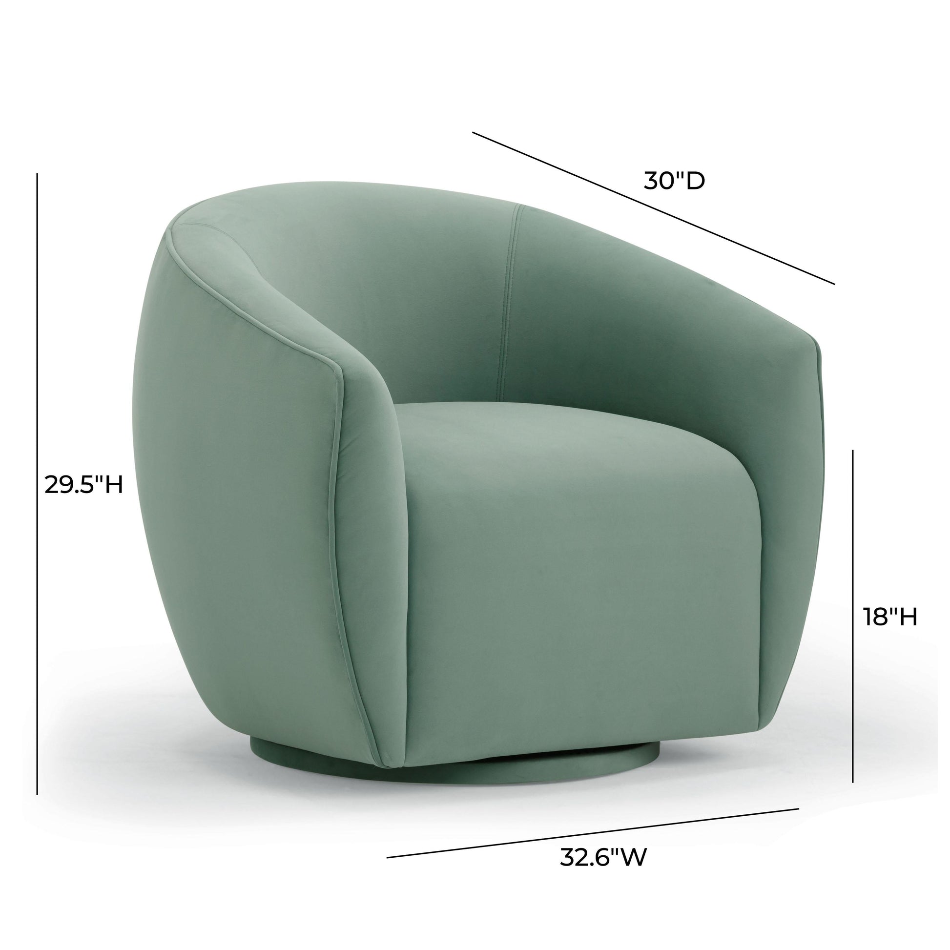 Jordan Velvet Swivel Chair